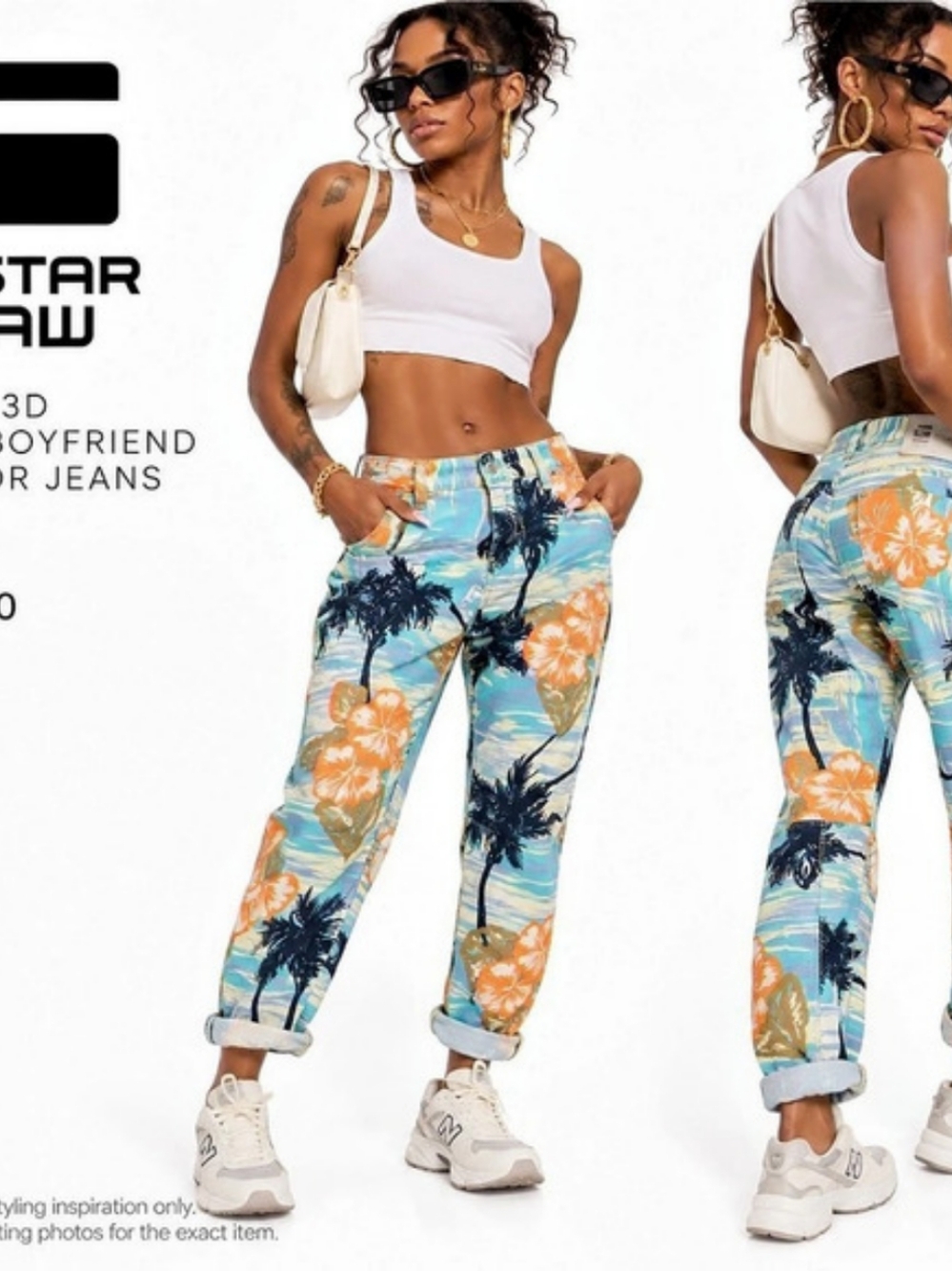 Stand Out With G-Star RAW  3D Boyfriend Floral Jeans NWOT - Premium Denim